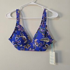 Sea Level Bikini Top Swim Womens 4 Blue NWT